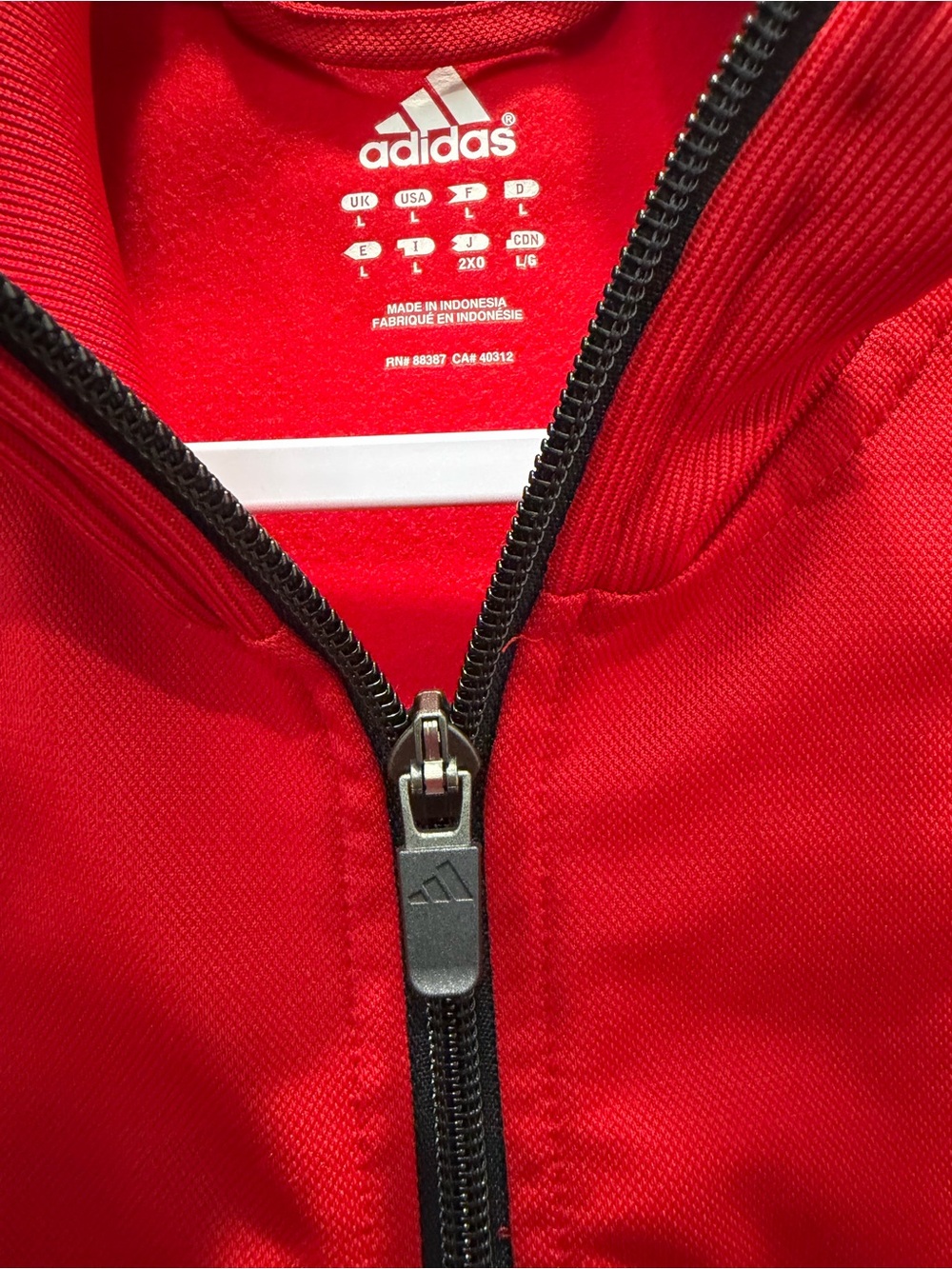 Vintage Adidas Jacket Red and Black Lightweight Track Jacket Size L - Picture 2 of 12